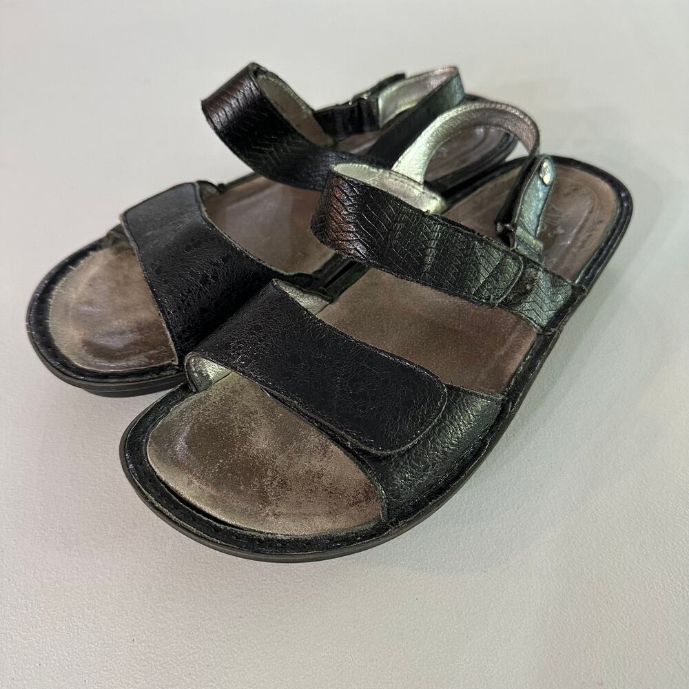 Alegria Verona Black Braided‎ Sandals Women’s EU 40 US 9 Comfort Orthopedic